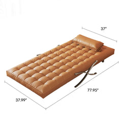 Hompkin Barcelona-Style Convertible Faux Leather Sofa Chair