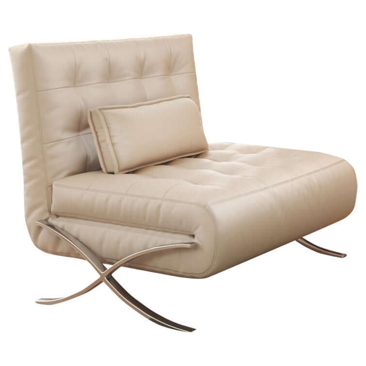 Hompkin Barcelona-Style Convertible Faux Leather Sofa Chair