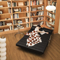 Hompkin Barcelona-Style Convertible Faux Leather Sofa Chair