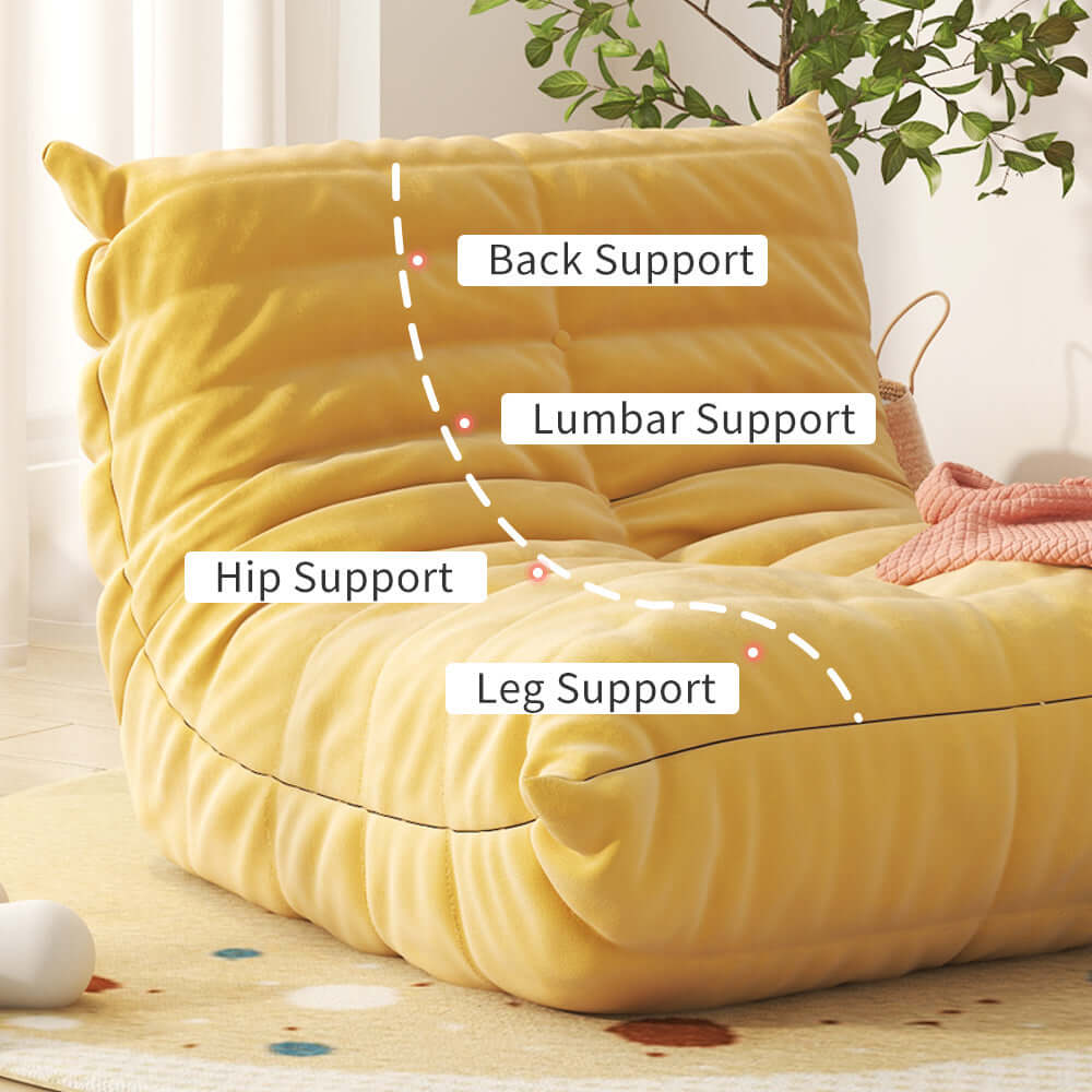 Hompkin Caterpillar Kids Sofa – Soft Technology Leather and Velvet Children's Lounge Seat