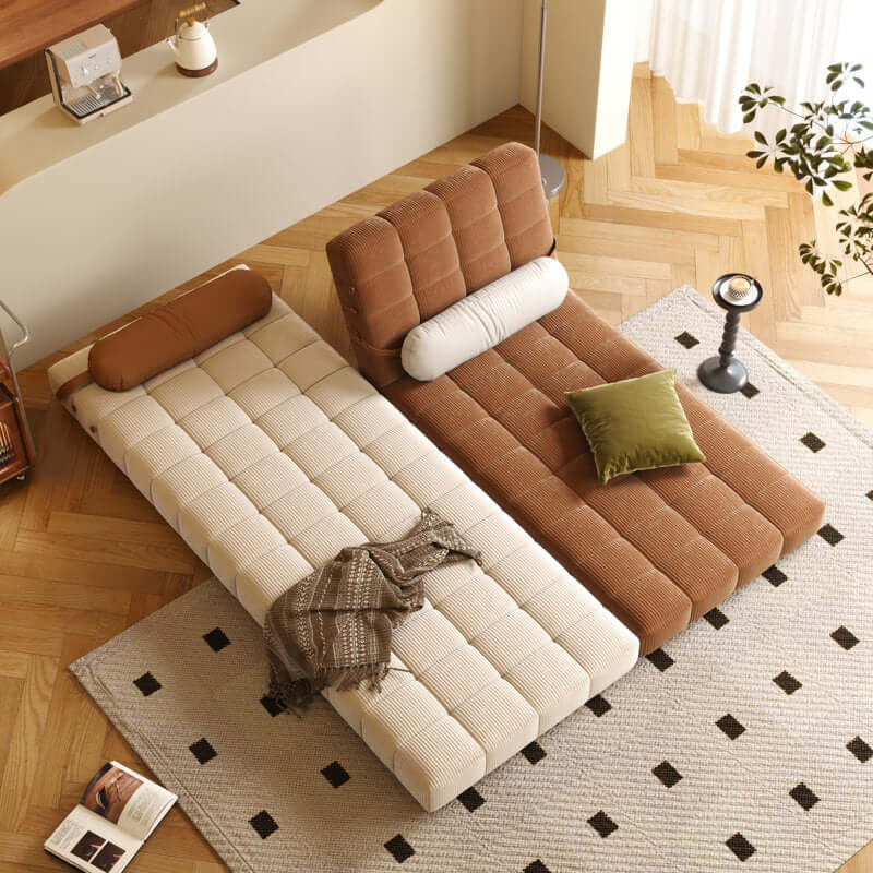 Hompkin Convertible Sofa Bed — Corduroy Modern Recliner & Sleeper