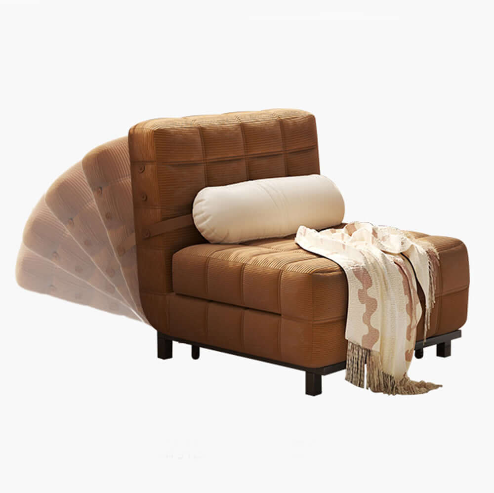 Hompkin Convertible Sofa Bed — Corduroy Modern Recliner & Sleeper