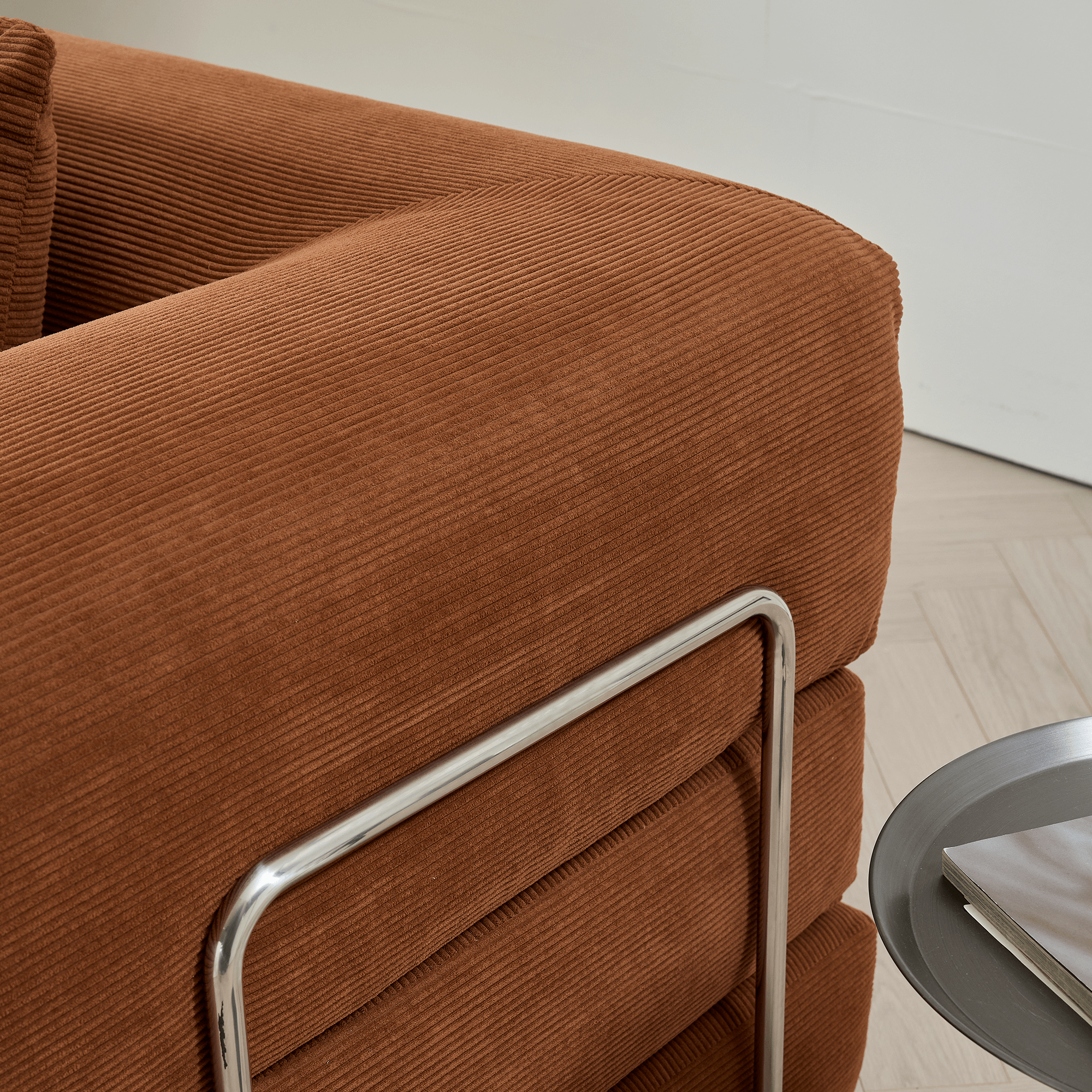 Hompkin Corduroy Modular Convertible Sofa Bed – Modern Fabric Sleeper