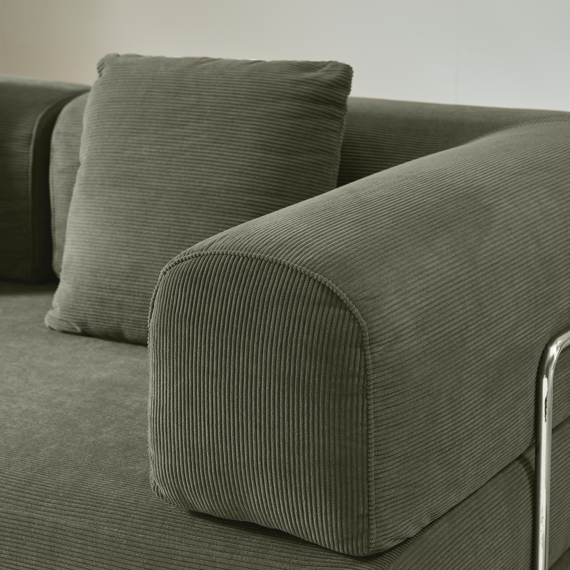 Hompkin Corduroy Modular Convertible Sofa Bed – Modern Fabric Sleeper