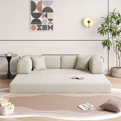 Hompkin Corduroy Modular Convertible Sofa Bed – Modern Fabric Sleeper