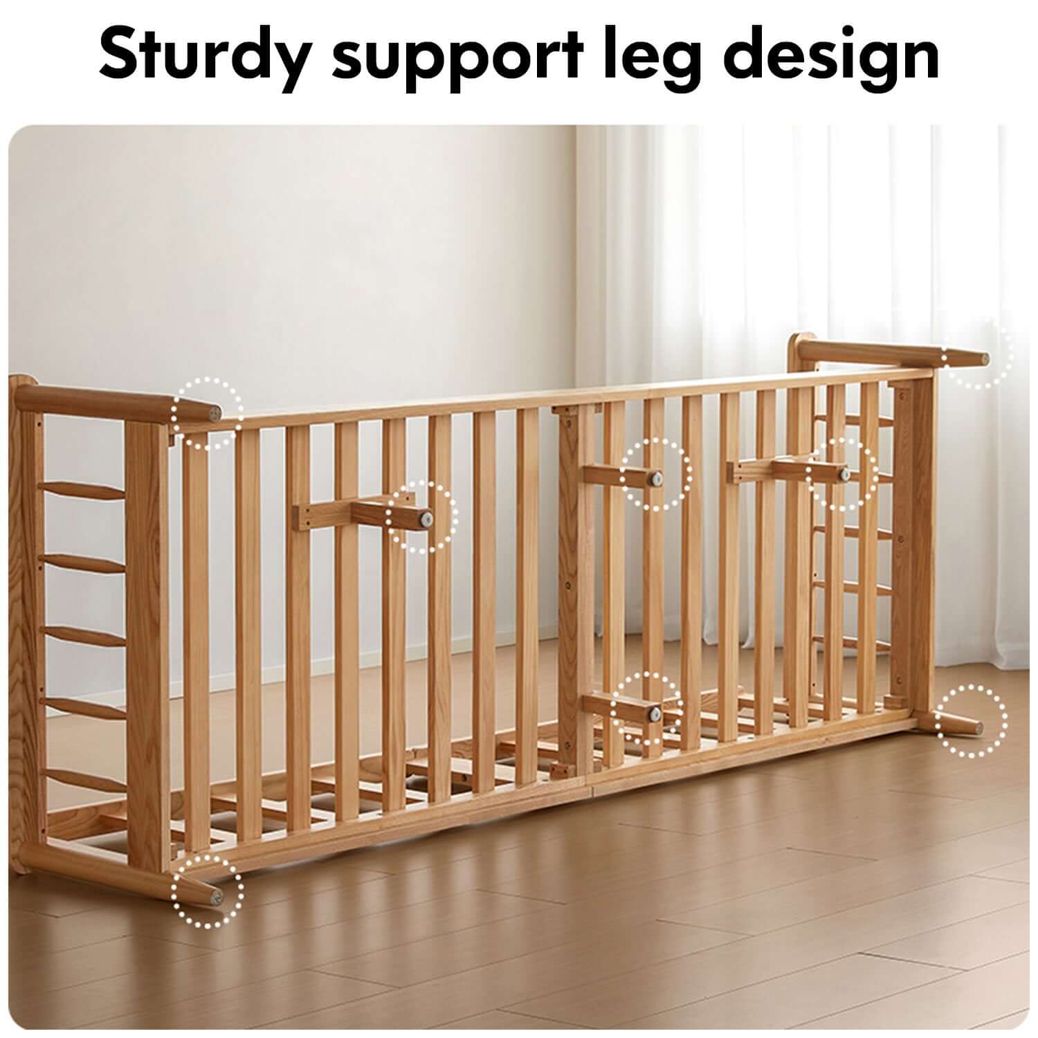 Hompkin Japandi Ash Wood Sofa with Corduroy or Linen Upholstery