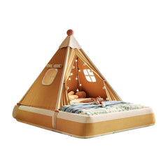 Hompkin Kids Tent Bed with Canopy and LED Lights