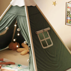 Hompkin Kids Tent Bed with Canopy and LED Lights