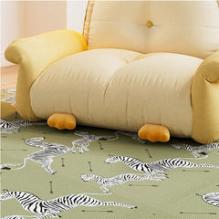 Hompkin Little Chick Cartoon Kids Sofa – Soft Short-Pile Fabric, Rounded Playful Design