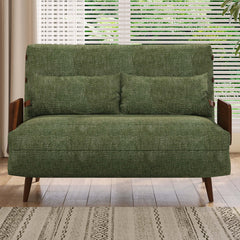 Hompkin Mid-Century Modern Convertible Sofa Bed in Chenille or Cotton-Linen