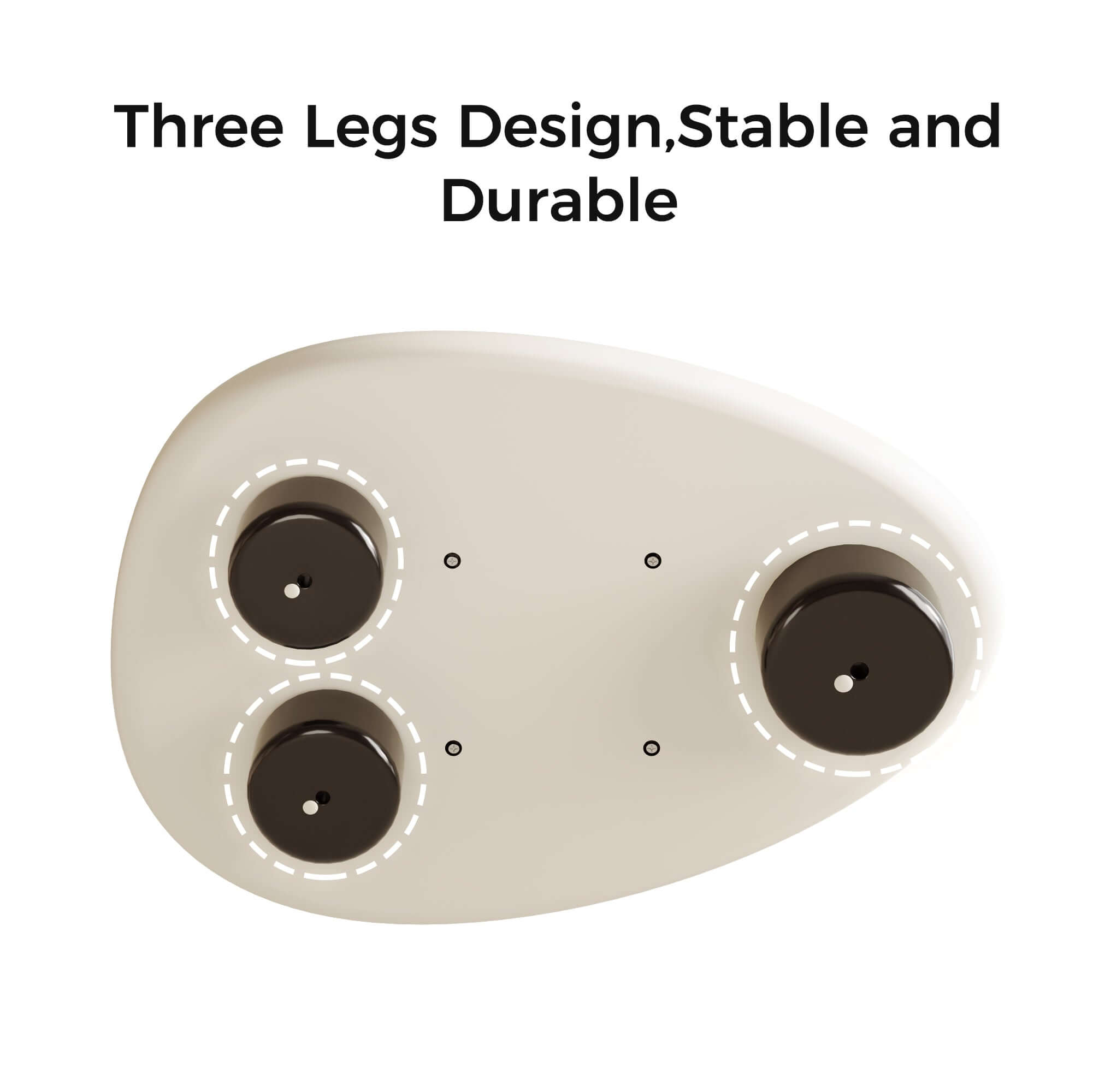 Hompkin Modern Swivel Coffee Table with Free-Form Top and Three-Leg Base