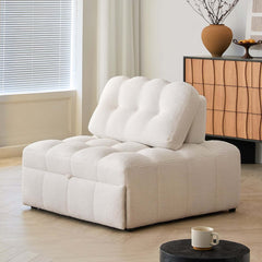 Hompkin Modern Tufted Chenille Pull-Out Single Sofa Bed