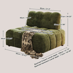 Hompkin Modern Tufted Chenille Pull-Out Single Sofa Bed
