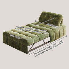 Hompkin Modern Tufted Chenille Pull-Out Single Sofa Bed