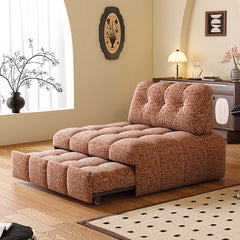Hompkin Modern Tufted Chenille Pull-Out Single Sofa Bed