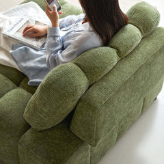 Hompkin Modern Tufted Chenille Pull-Out Single Sofa Bed