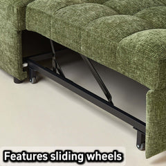 Hompkin Modern Tufted Chenille Pull-Out Single Sofa Bed