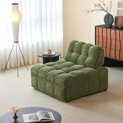Hompkin Modern Tufted Chenille Pull-Out Single Sofa Bed