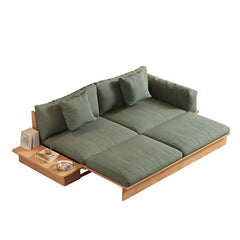 Hompkin Modular Floor Sofa Bed with Pull-Out Queen Mattress and Lift-Top Storage