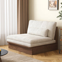 Hompkin Modular Sleeper Sofa Bed – Solid Wood Mid-Century Japandi Design