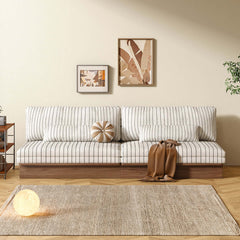 Hompkin Modular Sleeper Sofa Bed – Solid Wood Mid-Century Japandi Design