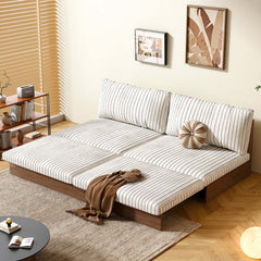 Hompkin Modular Sleeper Sofa Bed – Solid Wood Mid-Century Japandi Design Main Product Image