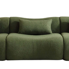 Hompkin Modular Teddy Velvet Curved Sectional Sofa Set