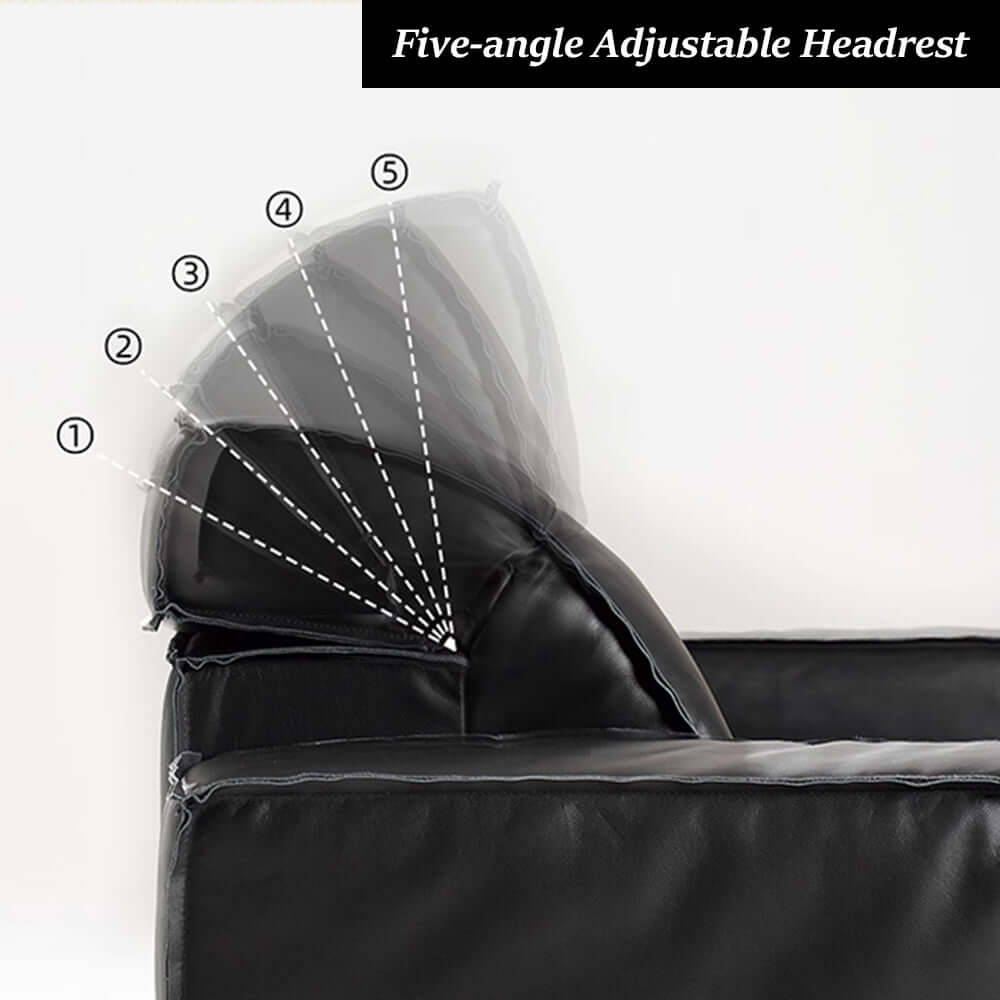 Hompkin Retro Electric Pull-Out Leather Sofa Bed with Tufted Design