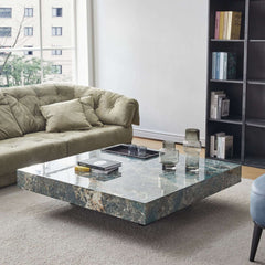 Hompkin Sintered Stone Square Coffee Table with Integrated Tray