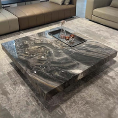 Hompkin Sintered Stone Square Coffee Table with Integrated Tray