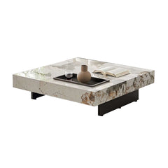 Hompkin Sintered Stone Square Coffee Table with Integrated Tray