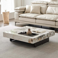 Hompkin Sintered Stone Square Coffee Table with Integrated Tray