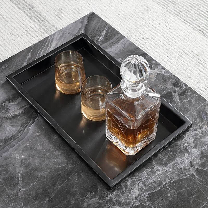 Hompkin Sintered Stone Square Coffee Table with Integrated Tray