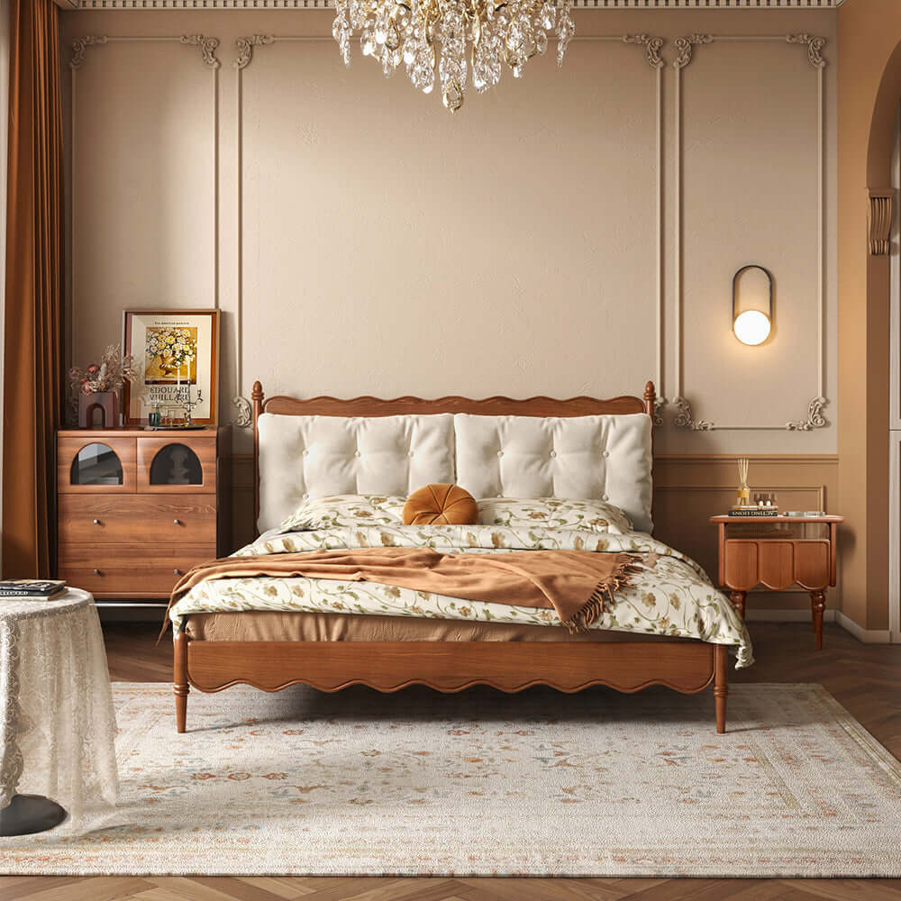 Hompkin Solid Wood Bedside Table – Modern Nordic Minimalist Nightstand