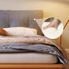 Hompkin Solid Wood Slatted Bed Frame with Tatami-Inspired Headboard