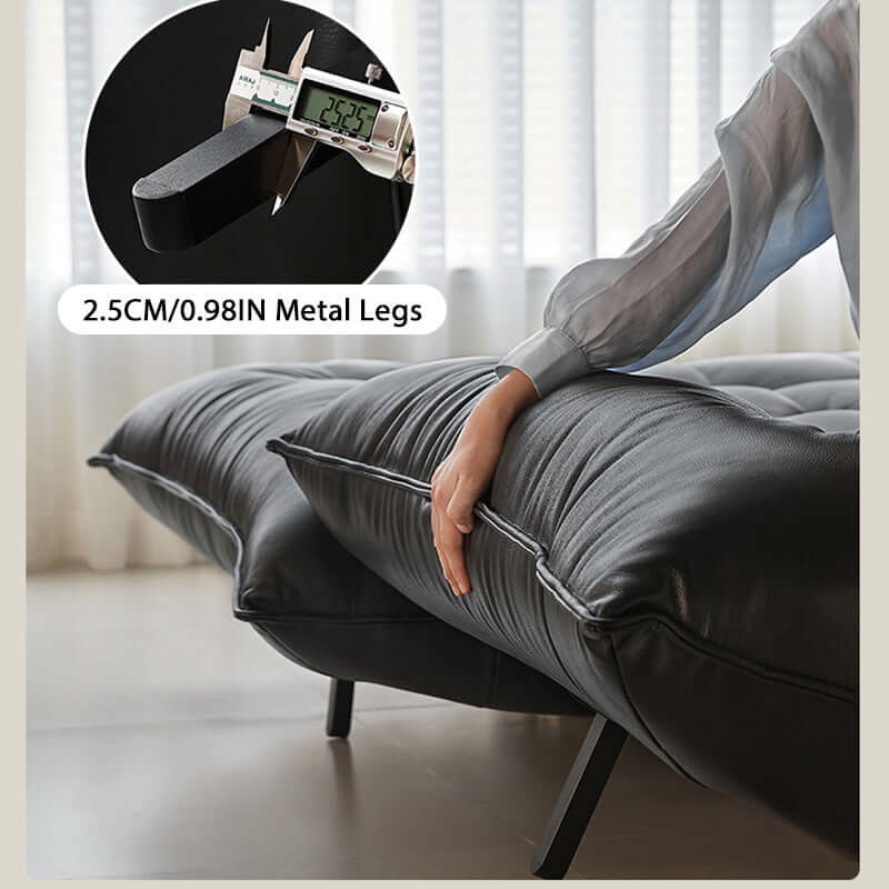 Hompkin Togo-Style Eco-Leather Convertible Sleeper Sofa Bed