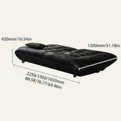 Hompkin Togo-Style Eco-Leather Convertible Sleeper Sofa Bed