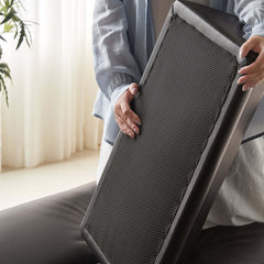 Hompkin Vintage Dual-Sided Island Sofa in Top-Grain Leather and Stainless Steel