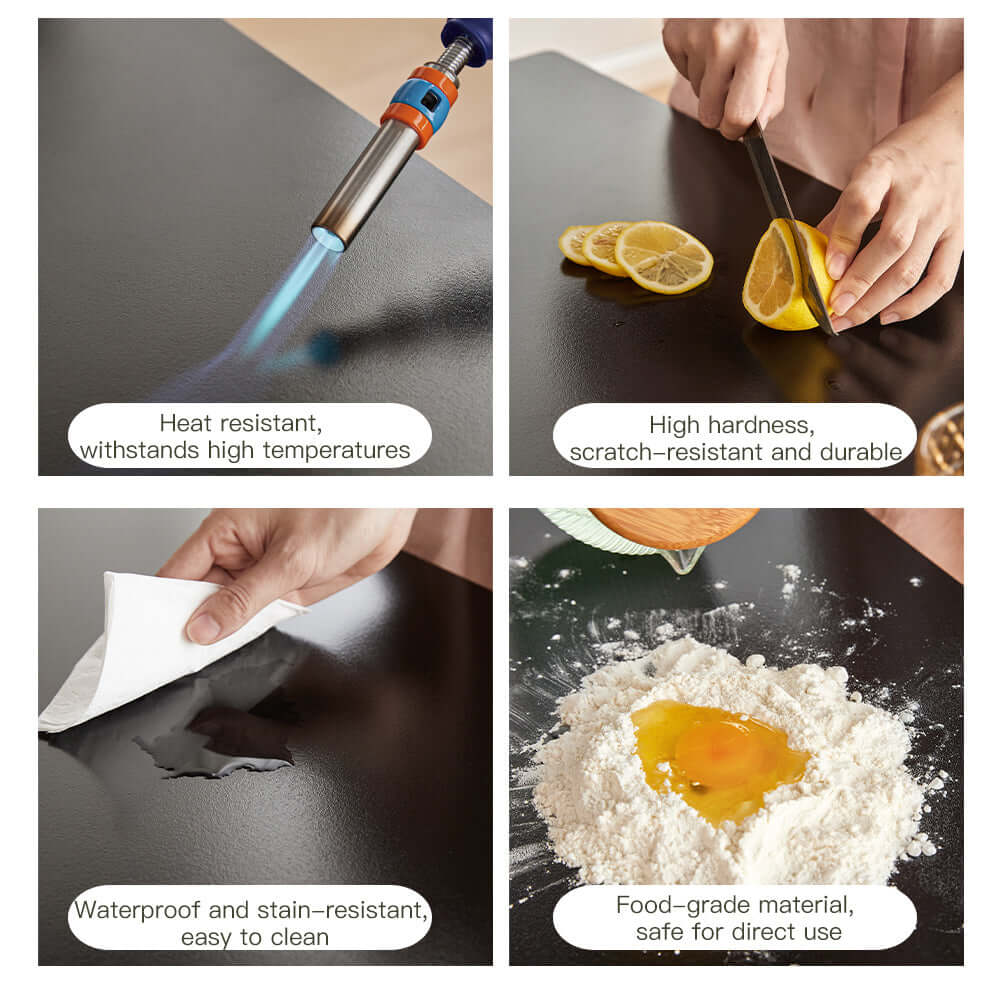 Hompkin Walnut High-Low Round Coffee Table Set with Sintered Stone Top