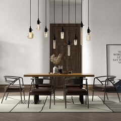 Industrial Brass Pendant Light with Adjustable Cable and E26 Bulb Base