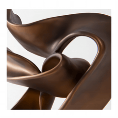 Industrial Bronze Resin Wall Sculpture with Geometric Abstract Design