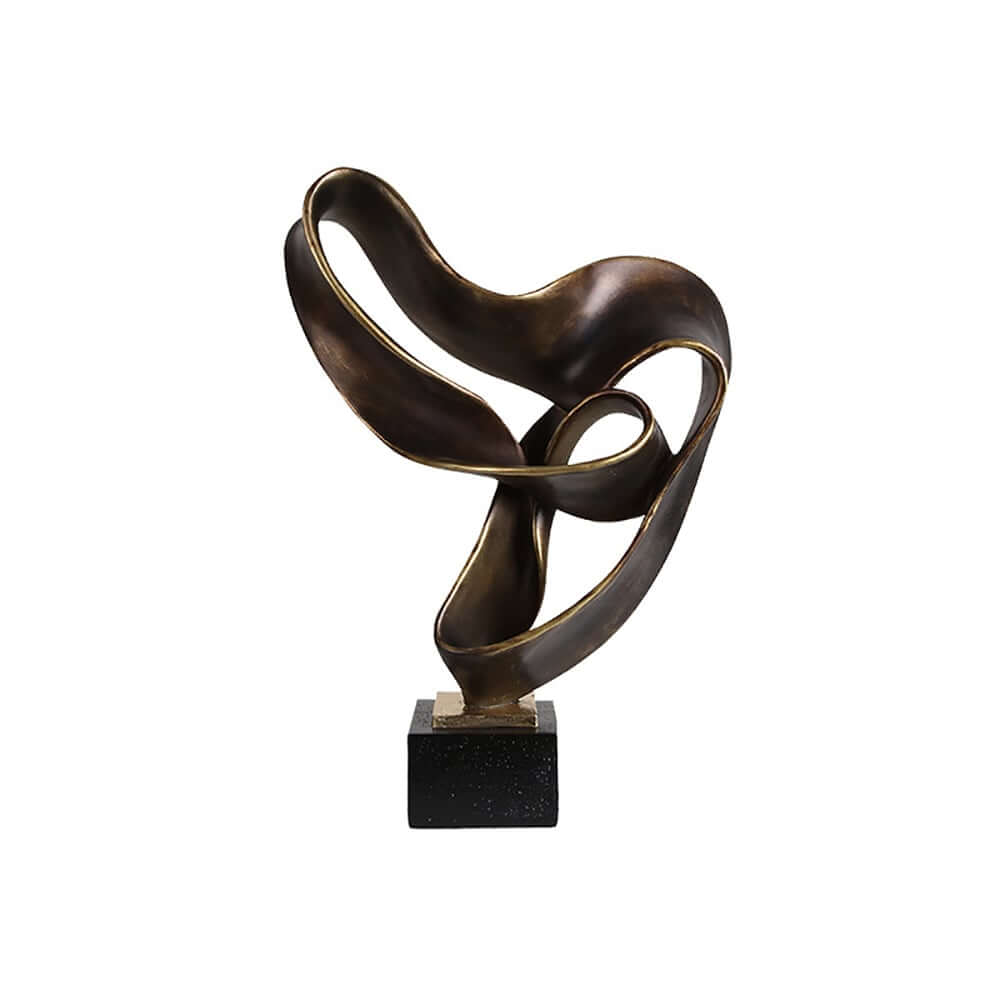 Industrial Bronze Resin Wall Sculpture with Geometric Abstract Design