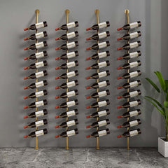 Industrial Gold Metal Wine Rack With Large Capacity Main Product Image
