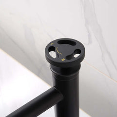 Industrial Matte Black Brass Vessel Sink Faucet with Fixed Spout