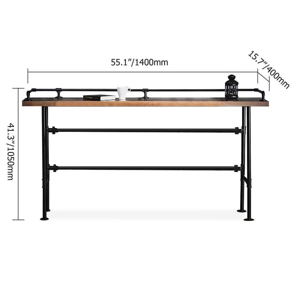 Industrial Metal Bar Set With Footrest And Stools