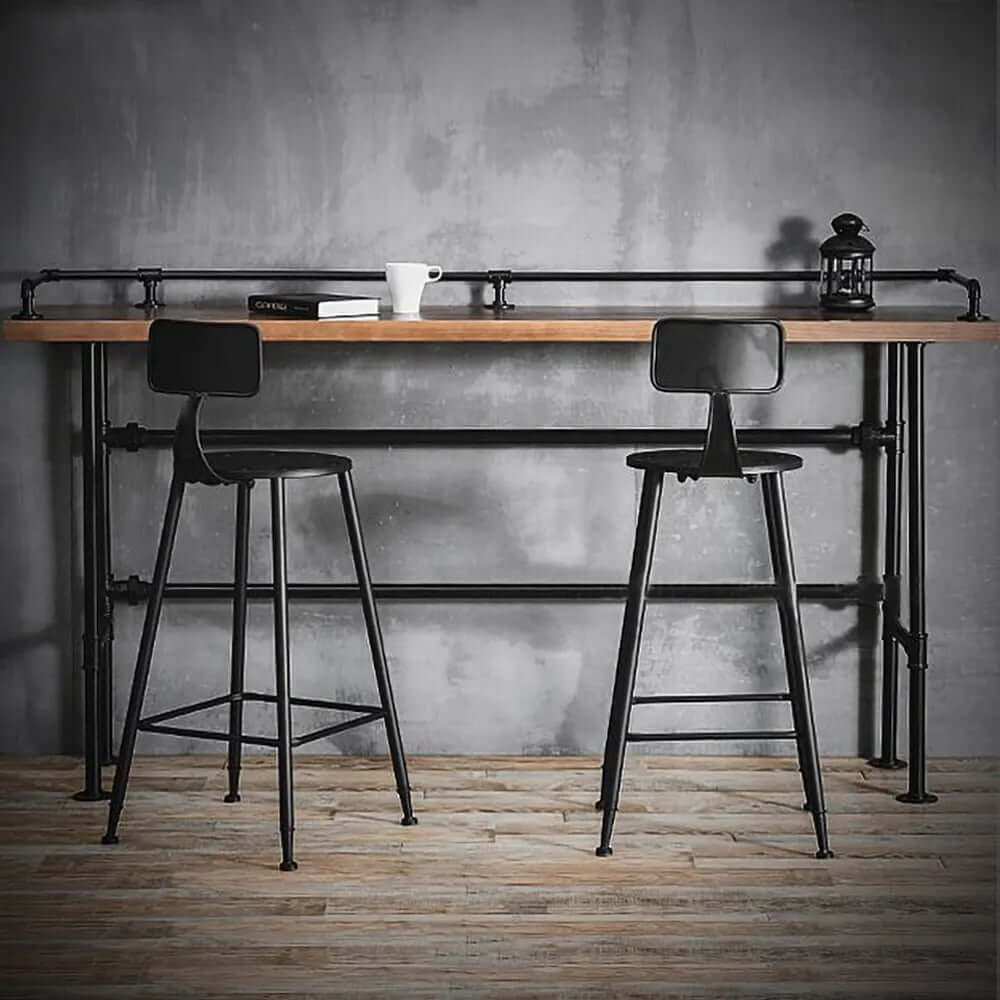 Industrial Metal Bar Set With Footrest And Stools Main Product Image