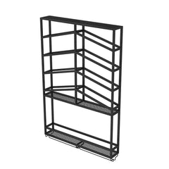 Industrial Metal Hanging Wine Rack - Black & Gold