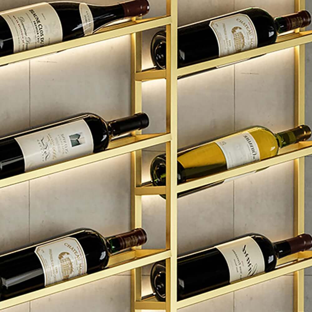 Industrial Metal Hanging Wine Rack With 2 Shelves