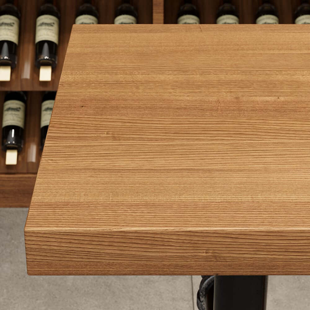 Industrial Pine Wood Bar Table Set With Stools