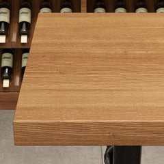 Industrial Pine Wood Bar Table Set With Stools